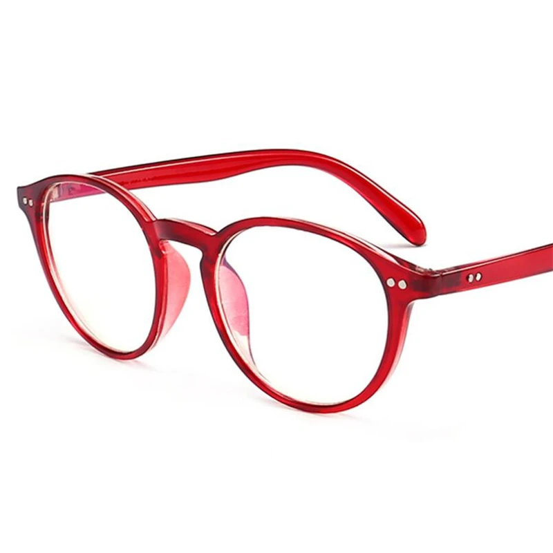 Red Frame Модные черные и прозрачные оправы очки для близорукости женские и мужские короткие очки для коррекции зрения-1-1,5-2-2,5-3-3,5-4 - Цвет оправы: Red Frame