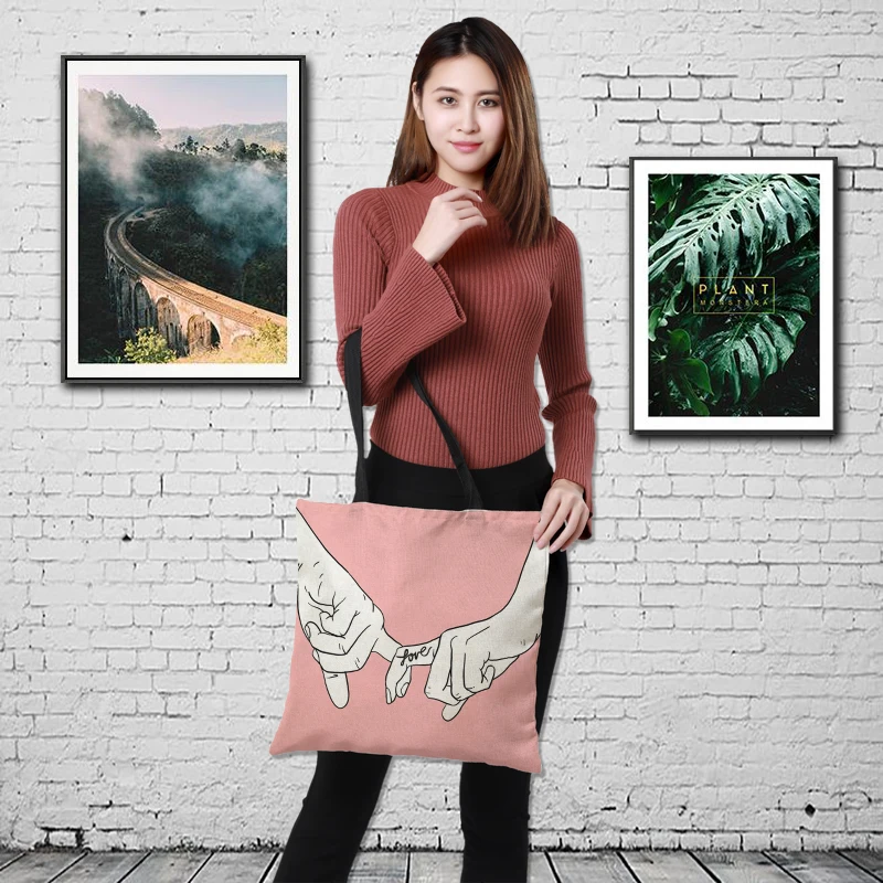 Новая модная женская сумка с художественным принтом на палец через плечо из