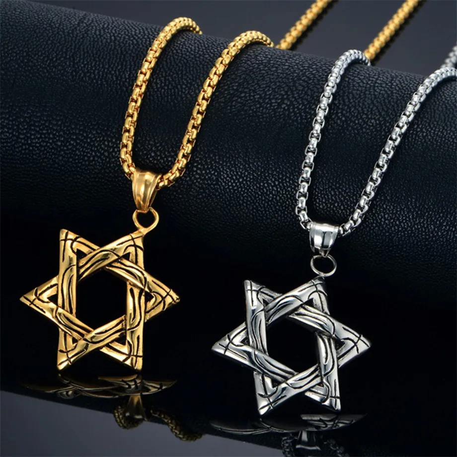 Хип хоп Звезда Давида кулон ожерелье для мужчин/женщин летучая мышь Митча