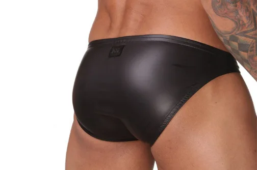 Сексуальное мужское нижнее белье кожаные латексные облегающие трусы с низкой