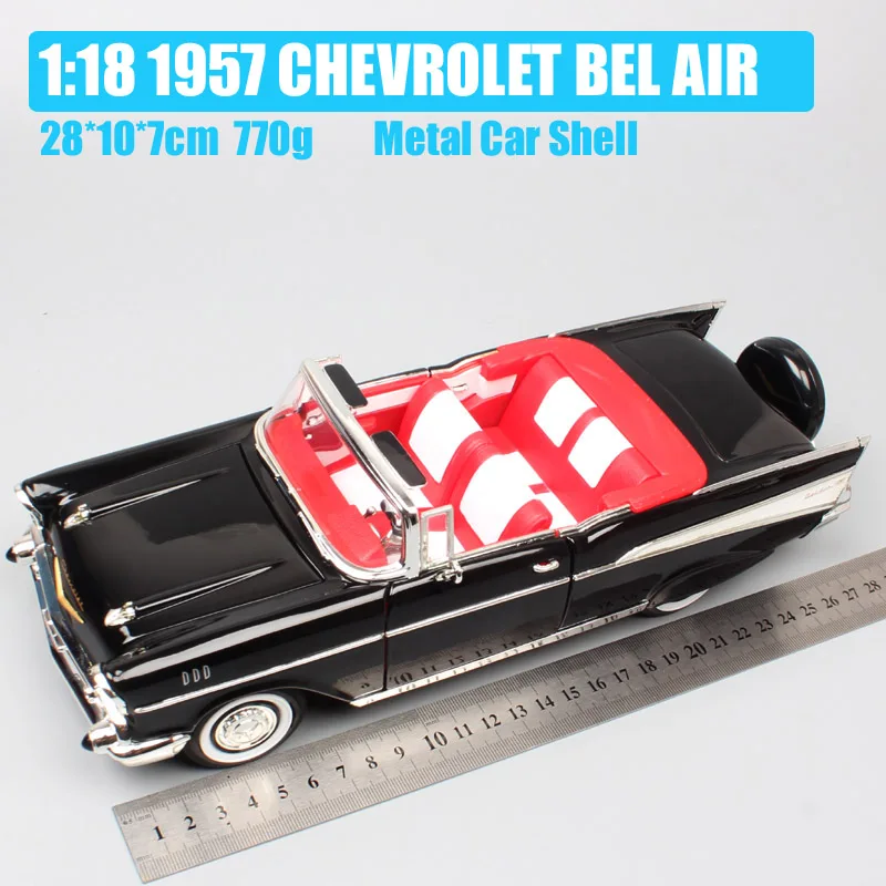 1/18 масштаб Большой Классический 1957 CHEVROLET BEL воздушный трансформер chevy Diecasts wagon Игрушки транспортные средства мышечные автомобили модели дорожный знак