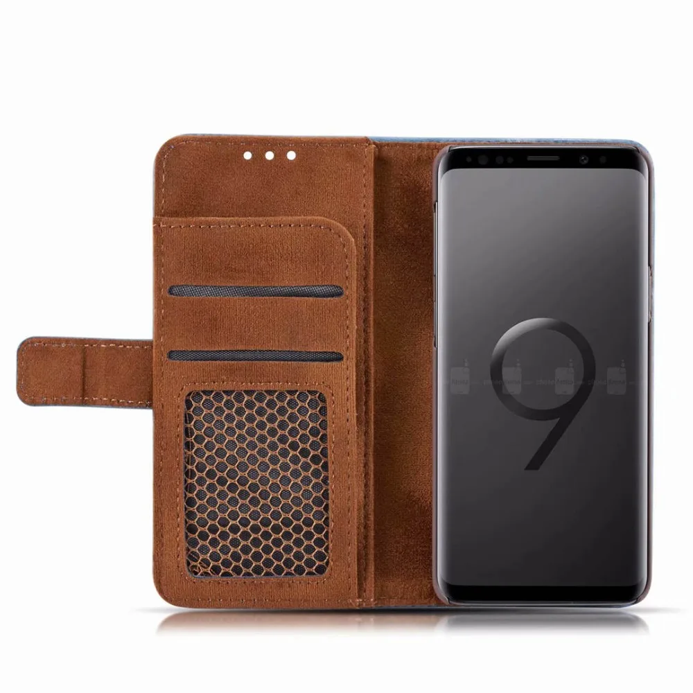 IMIDO кожаный чехол с откидной крышкой для Samsung Galaxy S9 Plus винтажный кошелек