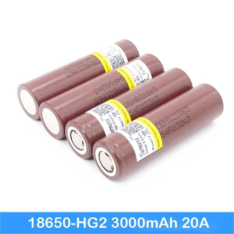Turmera 2019 HG2 18650 аккумулятор 3000 мАч перезаряжаемый для электронных сигарет мощный