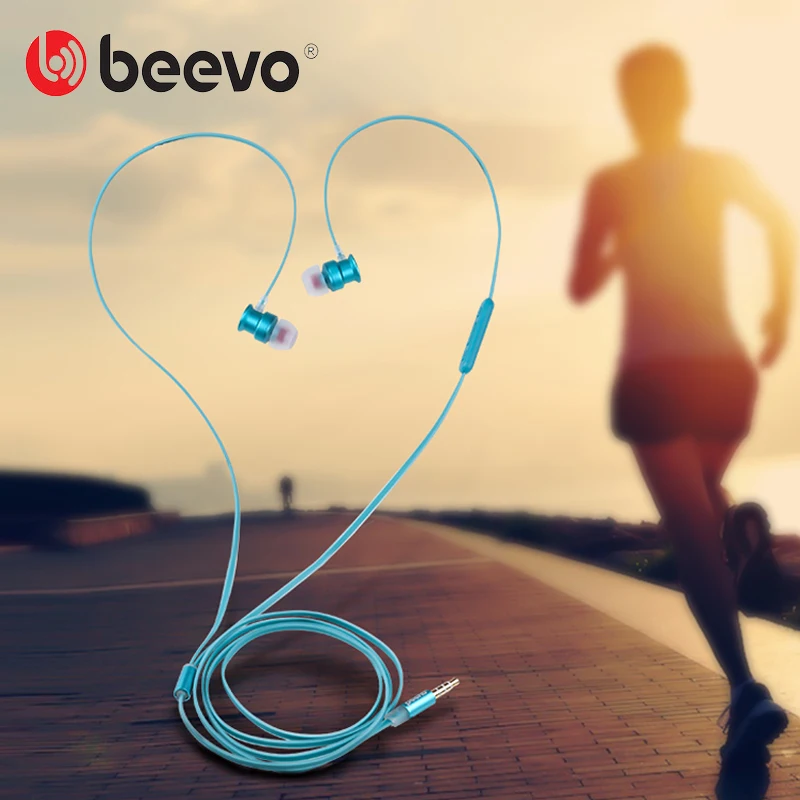 Спортивные наушники и Beevo EM270 с микрофоном провод для регулировки громкости