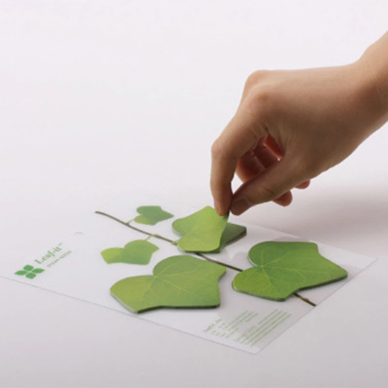 Lifelike leaves креативные липкие нотки классная доска бумажная наклейка подарок лист
