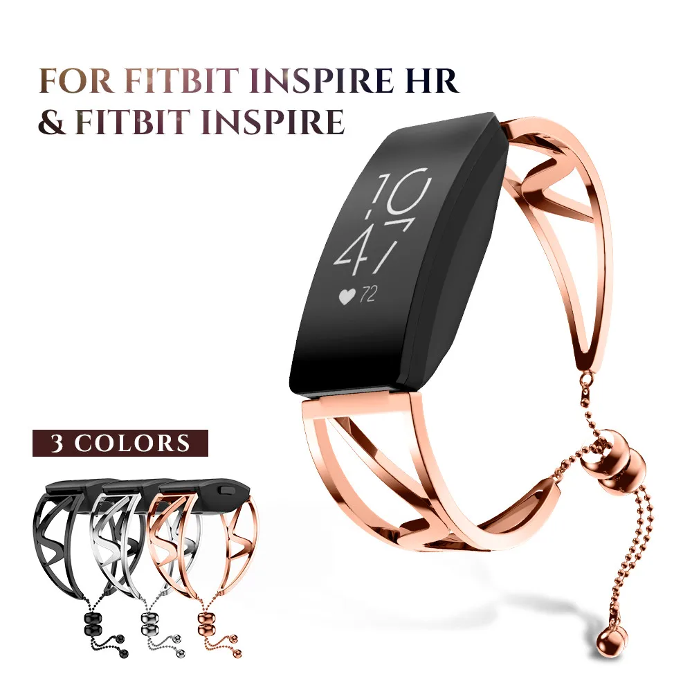 Ремешок для часов из нержавеющей стали Fitbit Inspire Bands Ювелирное Украшение Orname HR