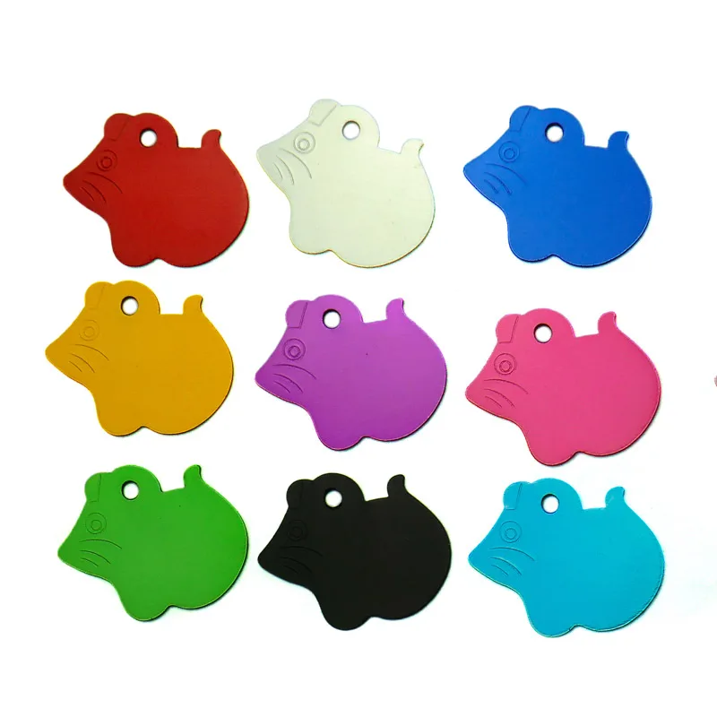 KIYUE 20pc Mouse Shape Personalized Engraving Pet Id Tags Dog Cat Tag Identification Customized Name Address Telephone Text | Дом и сад