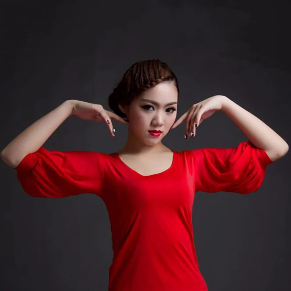 2017 популярные женские Современные топы для танцев разные цвета с коротким