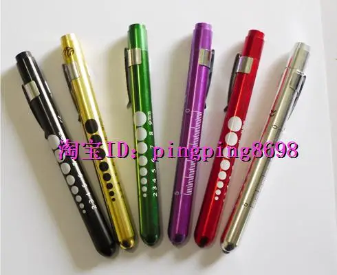 5 шт. медицинский факел перо фонарик ручка белый желтый свет здравоохранения