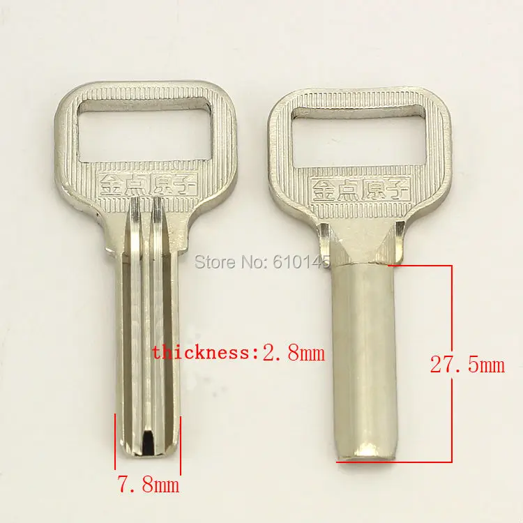 B027 длинные золотые Atom пустой ключ дверь ключ|key blank|keykey mercedes |