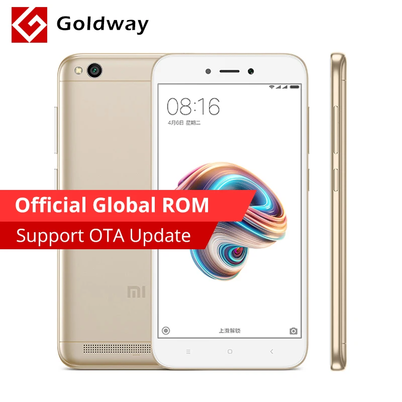 Оригинальный мобильный телефон Xiaomi Redmi 5A 5 A с глобальной прошивкой 2 Гб ОЗУ 16 ПЗУ