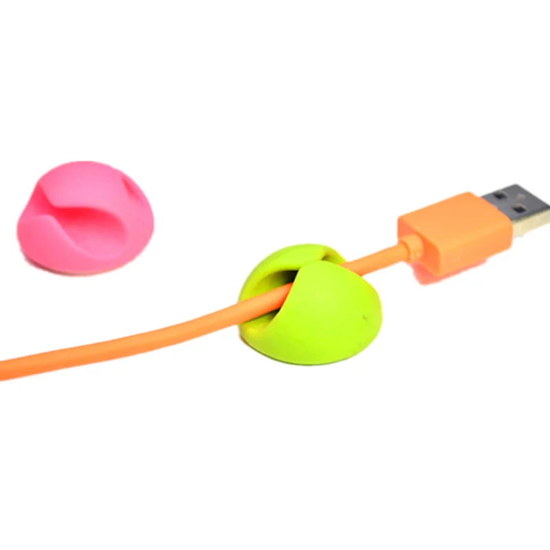 1pc Random color 20 шт., устройство для сматывания шнуров, органайзер для дома и офиса, зажим для фиксации проводов, зарядное устройство, держатель для кабеля, зажимы, настольный набор, принадлежности - Цвет: 1pc Random color