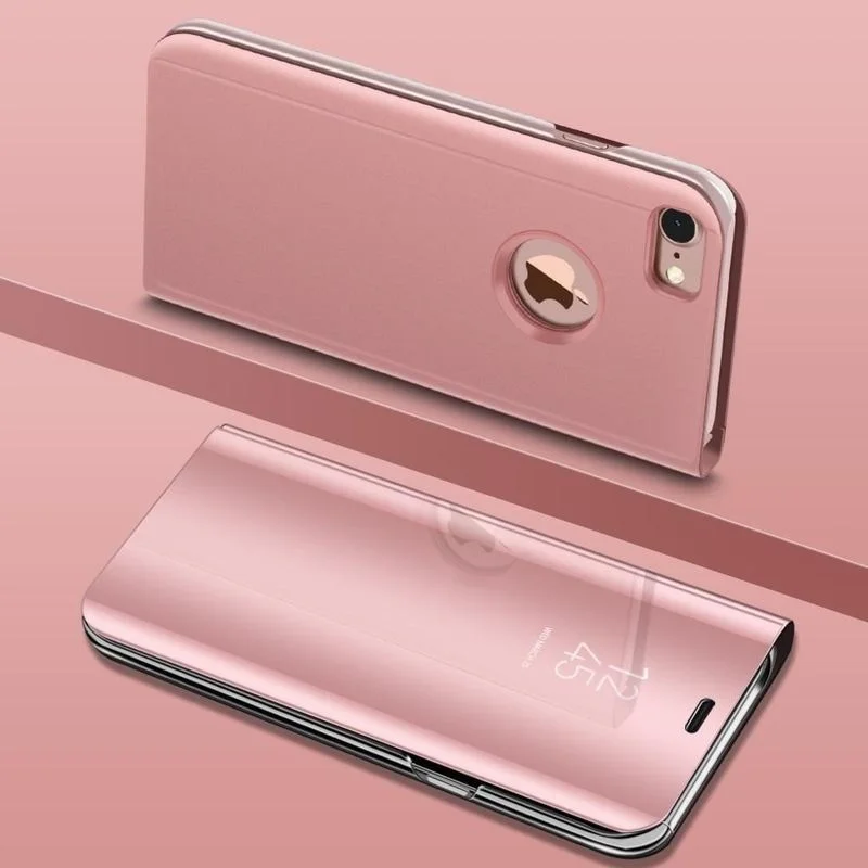 Роскошный умный зеркальный чехол calaste Clear View для samsung Galaxy S7 edge S9 plus откидная