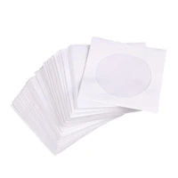 95pcs mini protective white paper cd dvd disc storage bag case envelopes flap