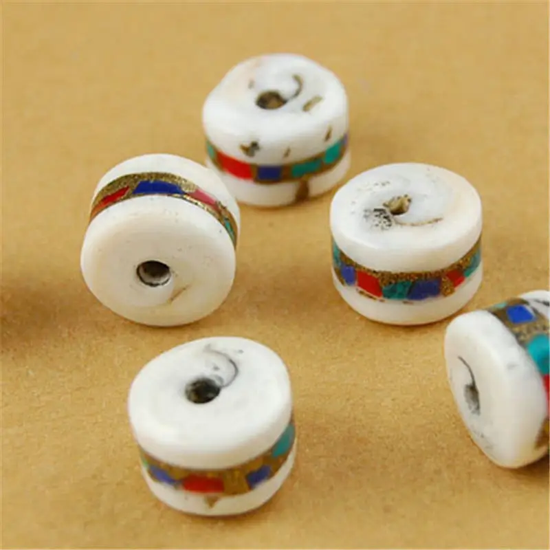 TSB0236 Nepal Naga Conch Shell loose Beads 10-12mm 10 beads lot Tibetan Hand | Украшения и аксессуары