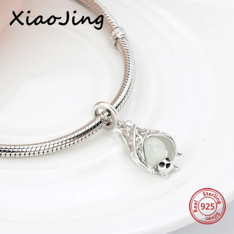 Новое поступление 925 серебро bat световой Подвески животных Бусины Fit Authentic Pandora Браслеты Подвеска DIY ювелирных изделий подарок
