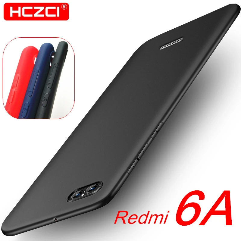 Чехол для Redmi 6A матовый чистый цвет мягкий силиконовый чехол Xiaomi нескользящий
