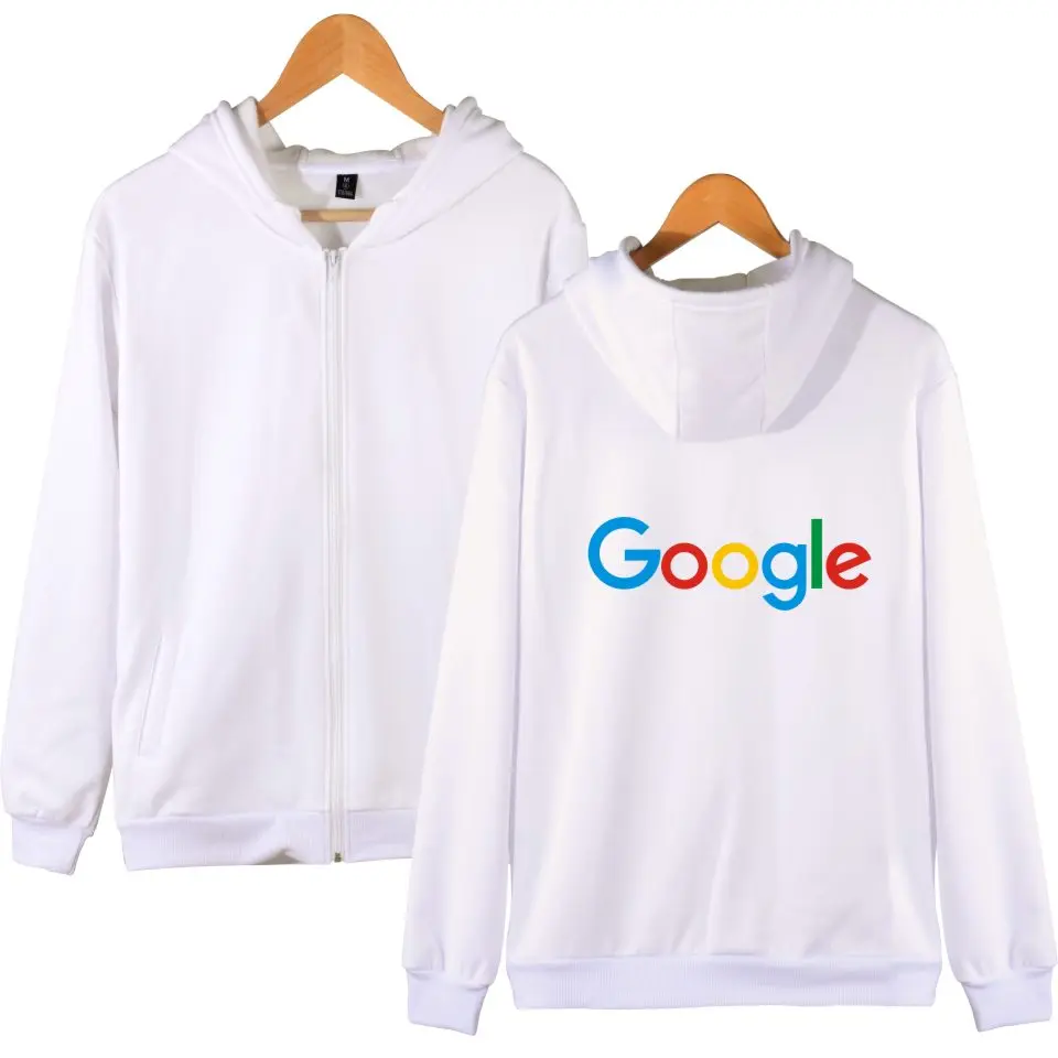 Худи Google на молнии Повседневная зимняя одежда хлопковая толстовка с логотипом |