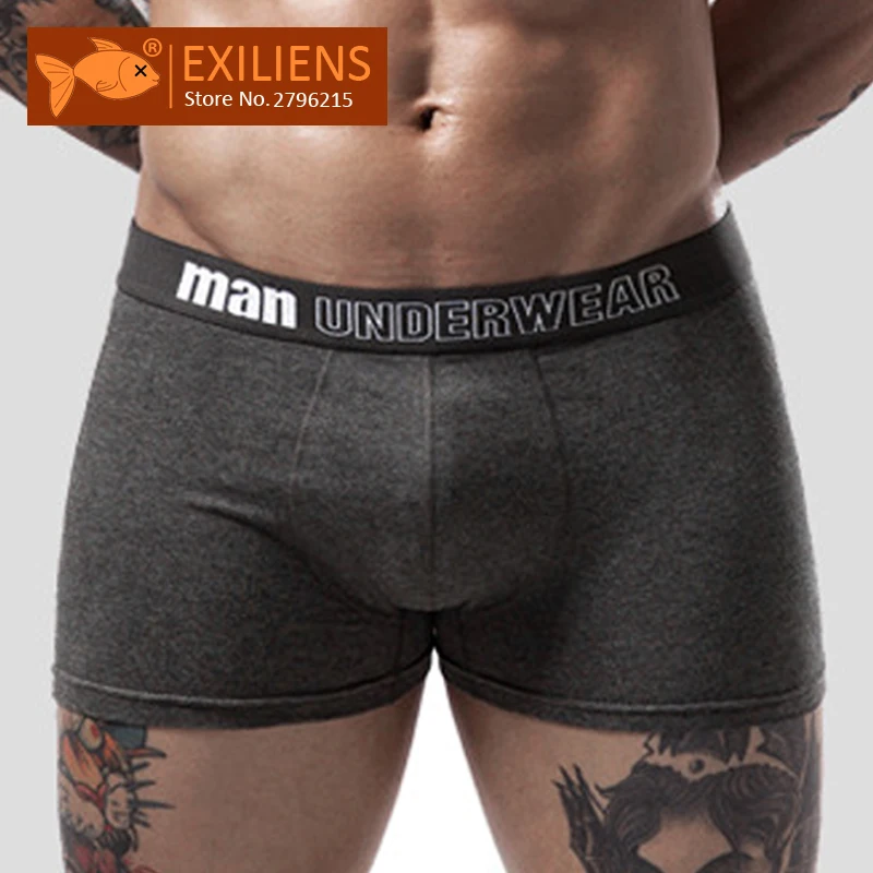 Бренд EXILIENS, новинка, мужские боксеры, мужское нижнее белье, хлопок, Cueca Masculina, боксеры, боксеры, Hombre, трусы, размер плюс, S-3XL, 102601