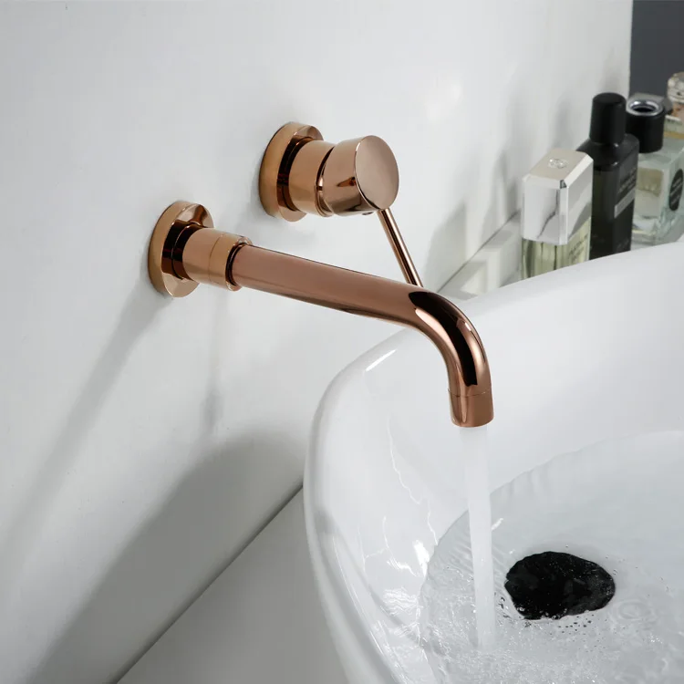 Смеситель из твердой латуни для ванной комнаты Настенный Матовый кран