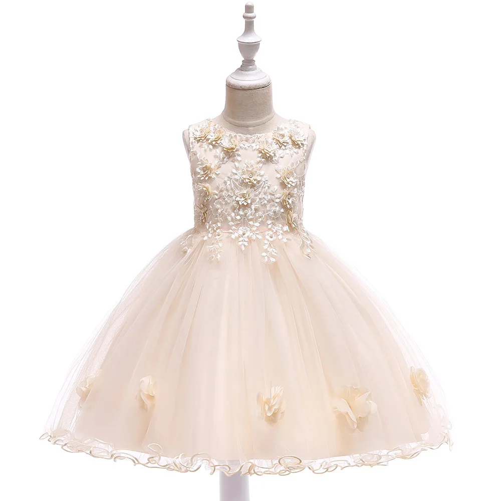 Retail Kids Girl Embroidery Birthday Princess Party Dress Girls Elgent Ball Gown Christmas L5061 | Детская одежда и обувь