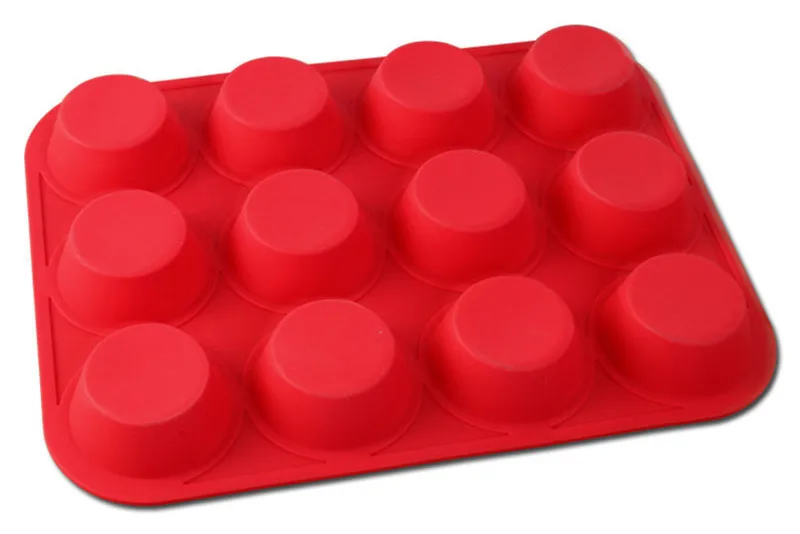 Силиконовая антипригарная форма для кексов и 12 чашек силиконовая тортов мини