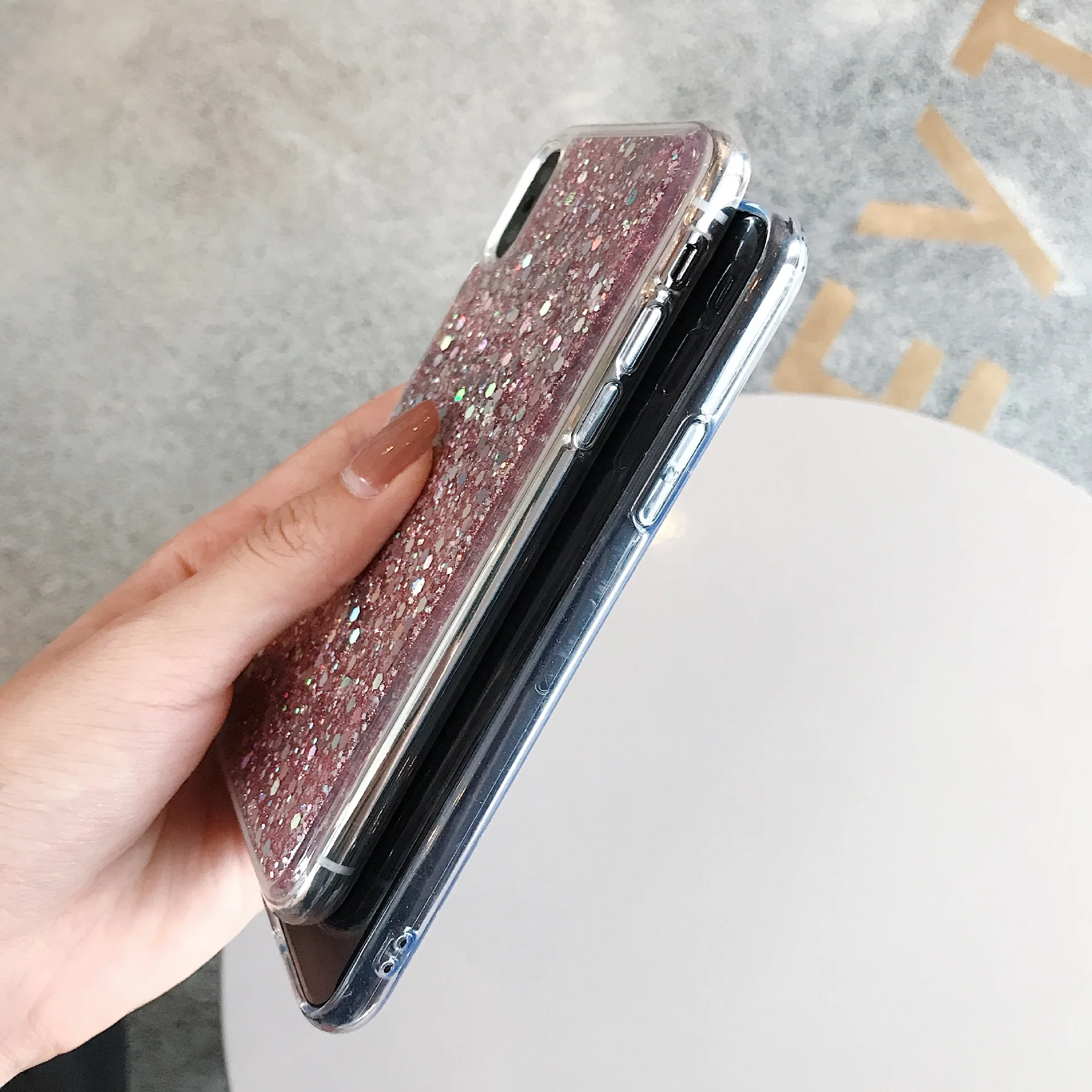 Модный Блестящий чехол для телефона YESPURE Iphone X 6 6s 6plus 7 7plus 8 8plus TPU мобильный