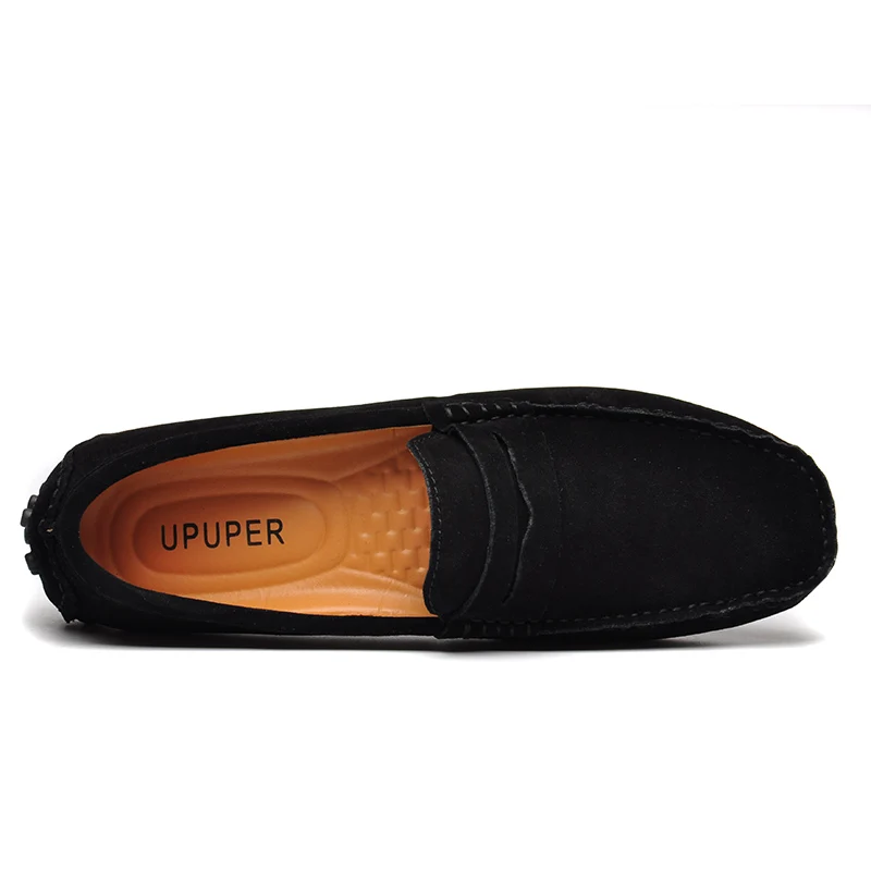UPUPER Soft Leather Men's Casual Shoes Genuine Loafers Men Moccasins Slip-on Driving Plus Size 38-47 | Обувь
