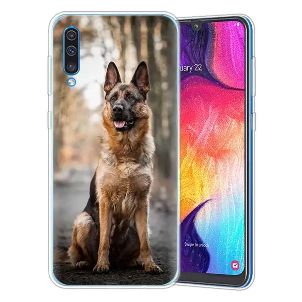 07 Немецкой овчарки силиконовые чехлы для samsung Galaxy A71 A51 A90 5G A10 A30 A40 A50 A70 A6 A7 A8+ A9 M30 M40 мягкий чехол для мобильного телефона - Цвет: 07