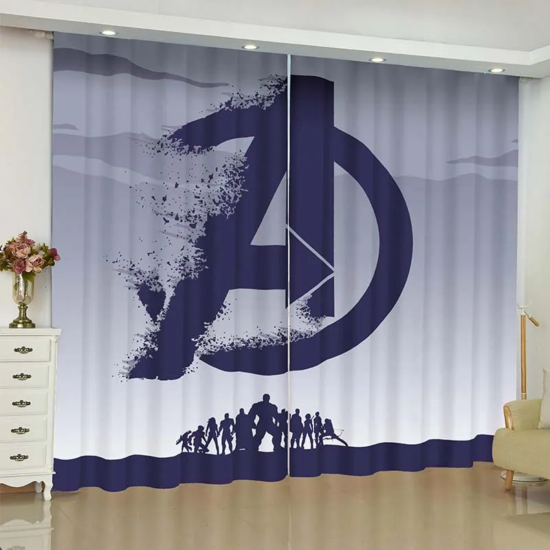 6 Занавески на окно в стиле Мстителей, Marvel, железный человек, Бэтмен, занавески с драпировкой, rideaux, занавески для гостиной, Затемненные занавески - Цвет: 6