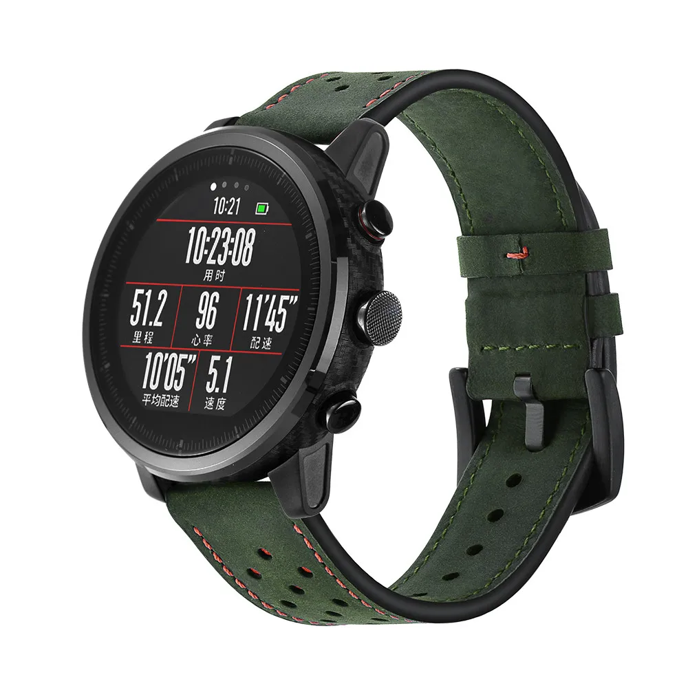 

CAPRIE Quality Smart Watch Leather Replacement Band Wrist Strap For HUAMI Amazfit Stratos 2/2S 80706