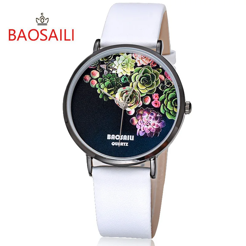 Роскошный бренд милый браслет женские кварцевые часы цветочный сердечник бутон