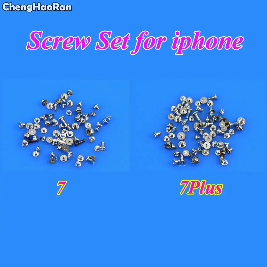 Комплект винтов ChengHaoRan 1 комплект запасные части для ремонта iPhone 4 4S 5 5S 5C 6 S Plus 6S 7