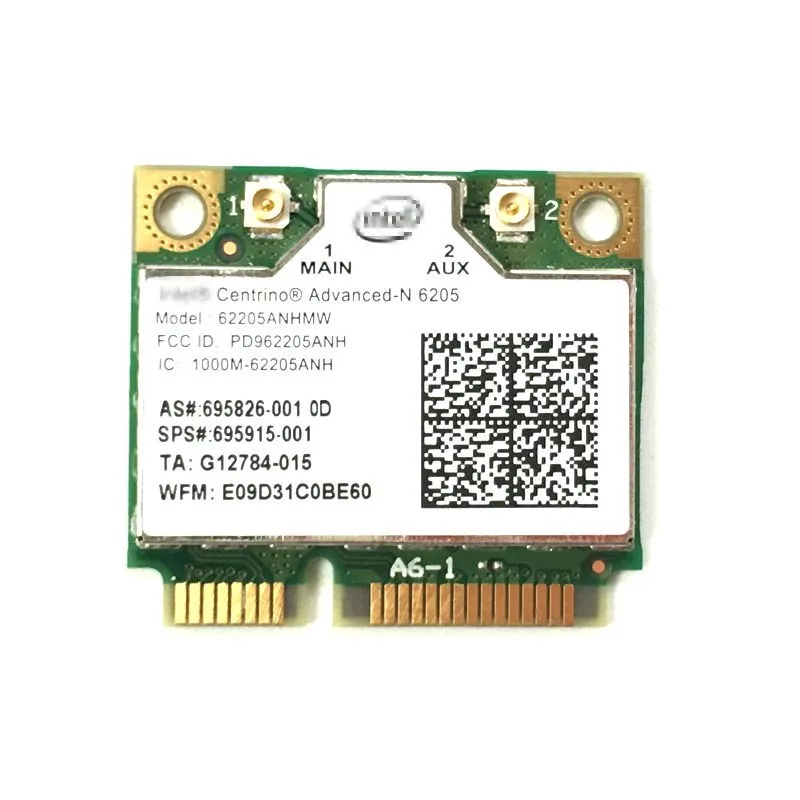 Intel 6205 62205ANHMW 802.11a/b/g/n 2,4G/5,0 Ghz Беспроводная мини карта PCI-E SPS 695915-001 для hp EliteBook 8470p 8770W