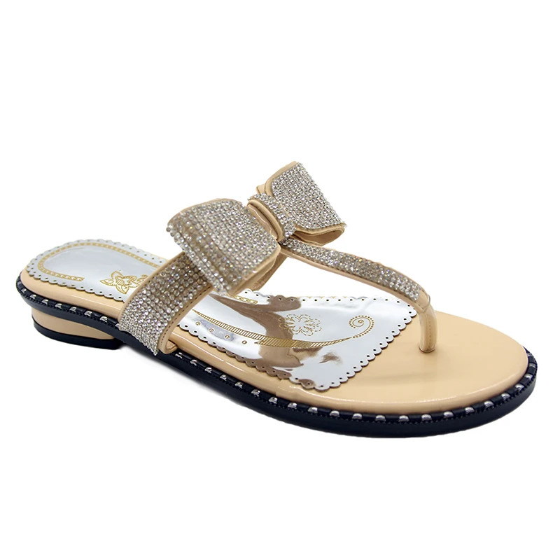 2018 г. Новые Модные женские шлепанцы с бабочкой сандалии на плоской подошве | Обувь