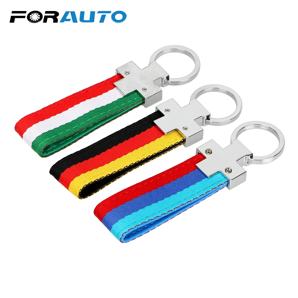 FORAUTO металла и ткань для автомобильных ключей кольцо Италия флаг Германии