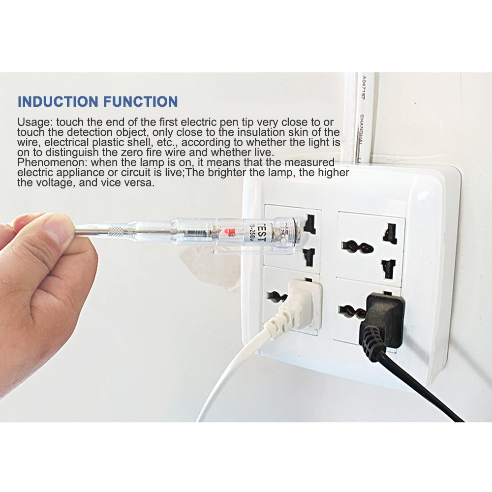Водонепроницаемый тестер напряжения детектор электрической ручки зонд отвертки