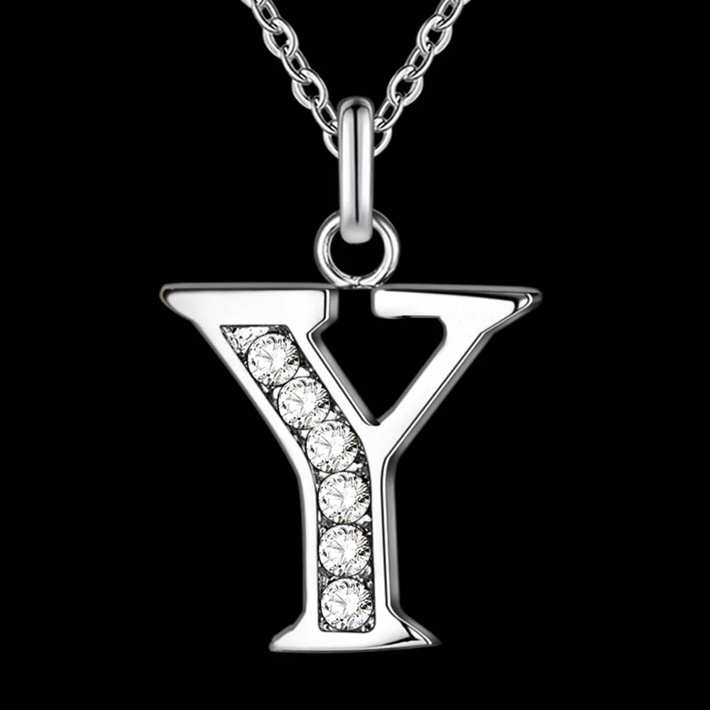 Ожерелье с надписью Y bling циркониевое серебряным покрытием новая распродажа