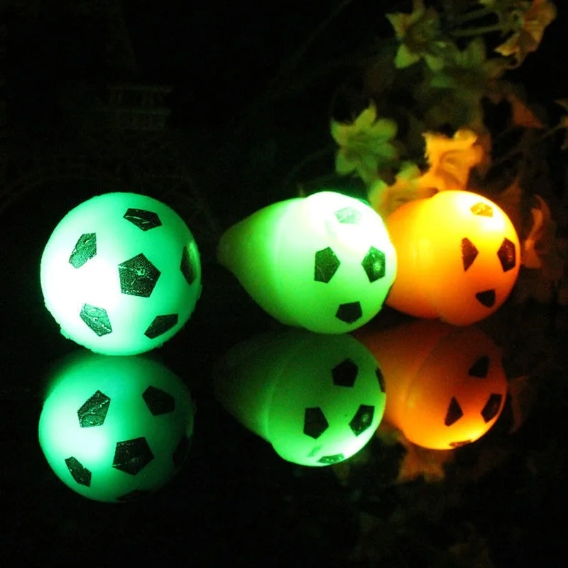 40PC Football Finger Light Colorful LED up Rings Party Gadgets Kids Toy for event home decor birthday|Сверкающие товары для