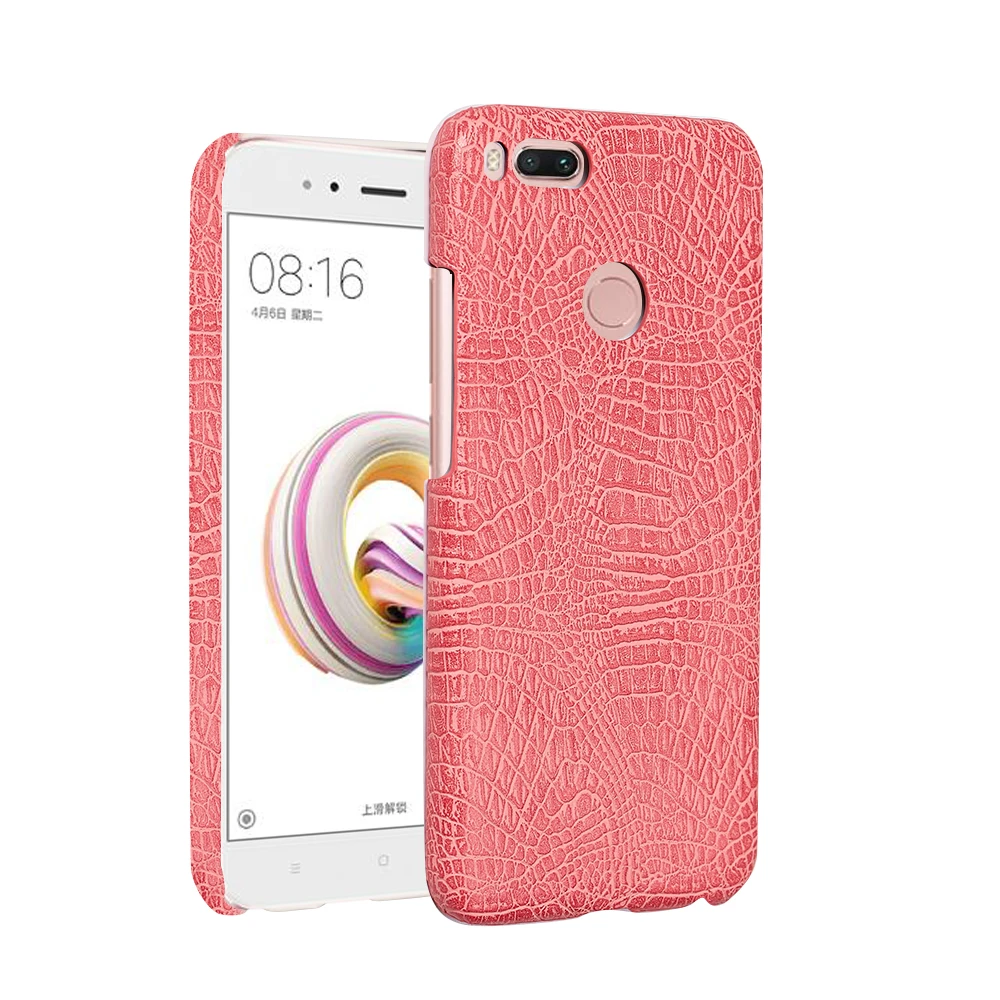 Роскошные Крокодил кожаный чехол для XiaoMi 5X кожи СПП ударопрочный жесткий корпус