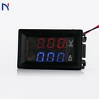 Двойной цифровой вольтметр Амперметр с двойным дисплеем DC 100V 10A вольтметр измеритель тока тестер Вольтметр Амперметр синий красный светодиодный ОД