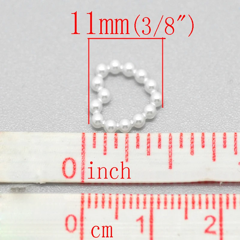 Новинка 500 белая акриловая имитация жемчуга украшение в виде сердца