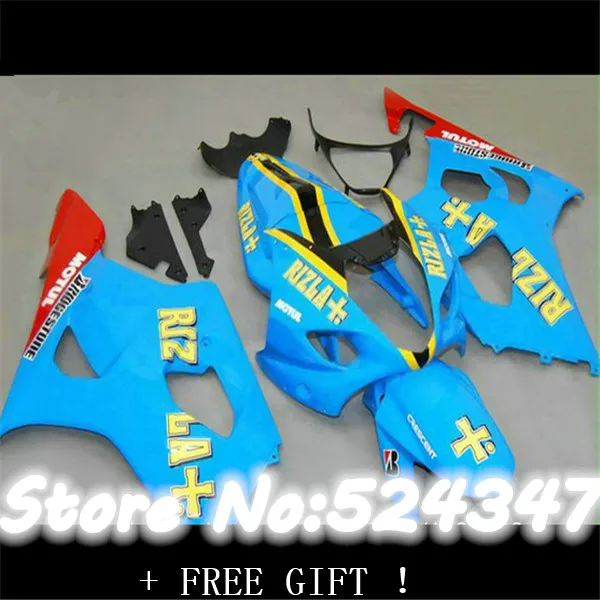 

Инъекция Hey-Blue для GSXR1000 03-04 K3 K4 GSXR 1000 R GSXR 1000 03 04 2003 2004 Обтекатель для Suzuki