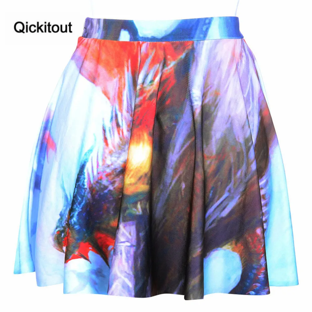 Женские летние юбки Qickitout с 3D Цифровым принтом большого размера|print skirt|fashion skirtplus