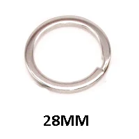 Key Ring-Round 28MM BoYuTe(5 шт./лот) металлический железный ключ держатель Сплит Кольца Сердце Звезда брелок в форме Микки Diy аксессуары для украшений - Цвет: Key Ring-Round 28MM