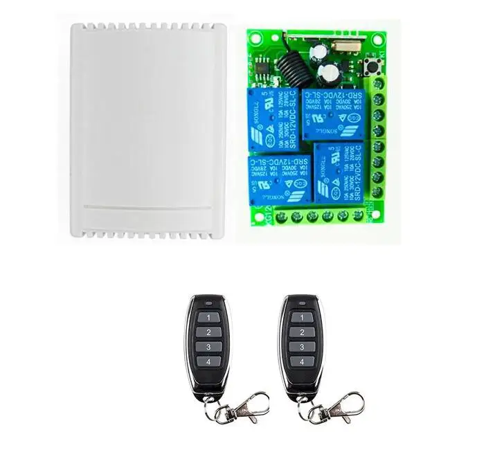 Смарт-12 V DC12V 4 CH 10A Беспроводной дистанционного Управление переключатель Системы приемник передатчика для Приспособления ворота гаража led