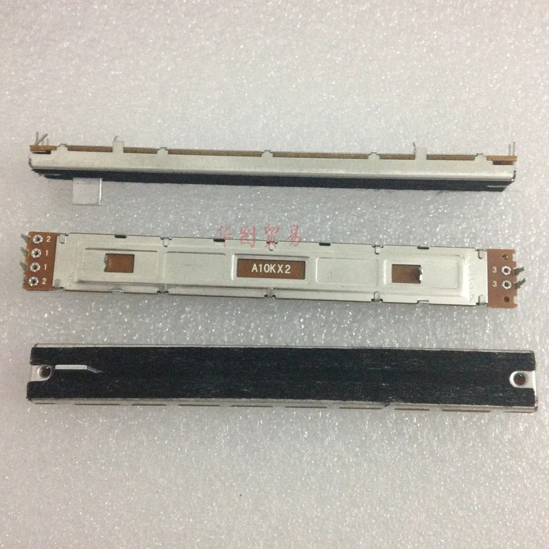 2 шт. 128 мм SC 1009G миксер прямой потенциометр A10Kx2 для Soundcraft/Dual Fader 8T
