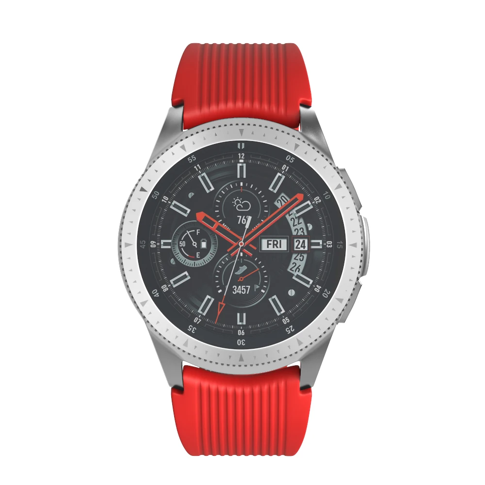 Ремешок силиконовый для Samsung Galaxy S3 Watch 42 мм 46 сменный Браслет в полоску телефона 22