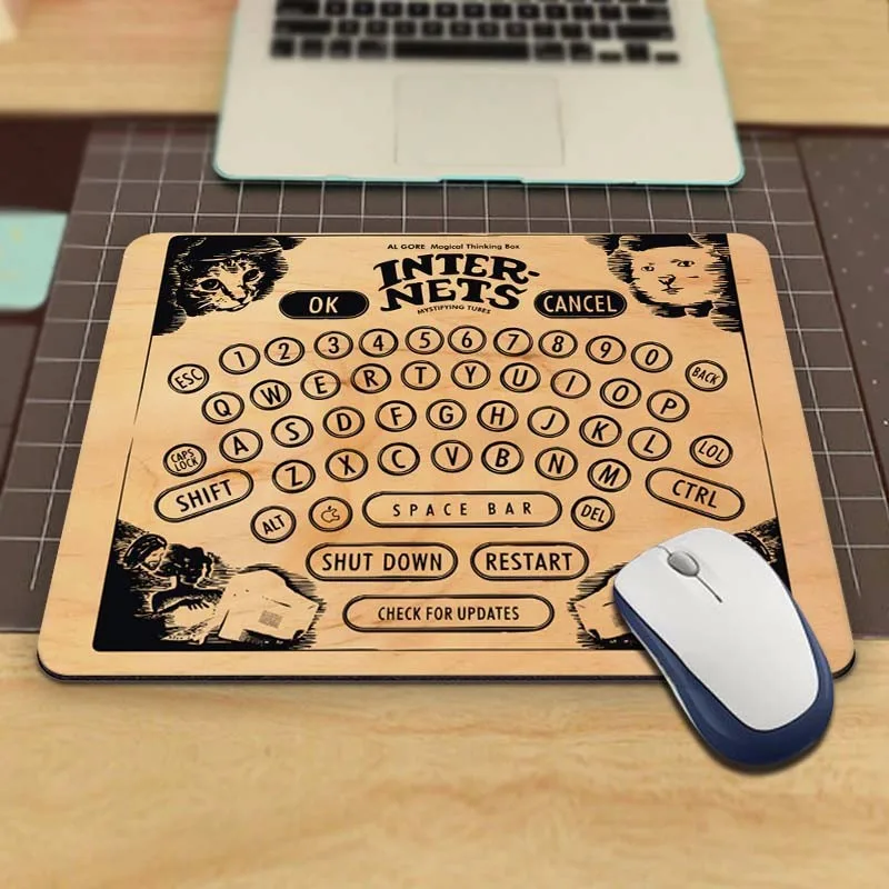 250mmx290mm Top Selling Luxury Printing Ouija Board Custom Skin Non Slip Durable Rubber Mousepad for PC Optical Mouse - Color: 250mmx290mm