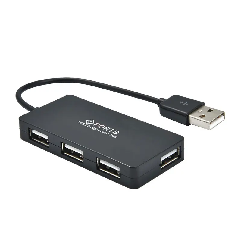 Портативный usb-хаб, 4 порта, мини 2,0 концентратор, 480 Мбит/с, высокоскоростной usb-разветвитель для ноутбука, периферийные устройства, аксессуары